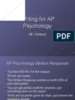 Writing for AP Psychology