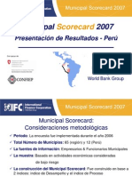 Municipal Scorecard Desempeño 2007