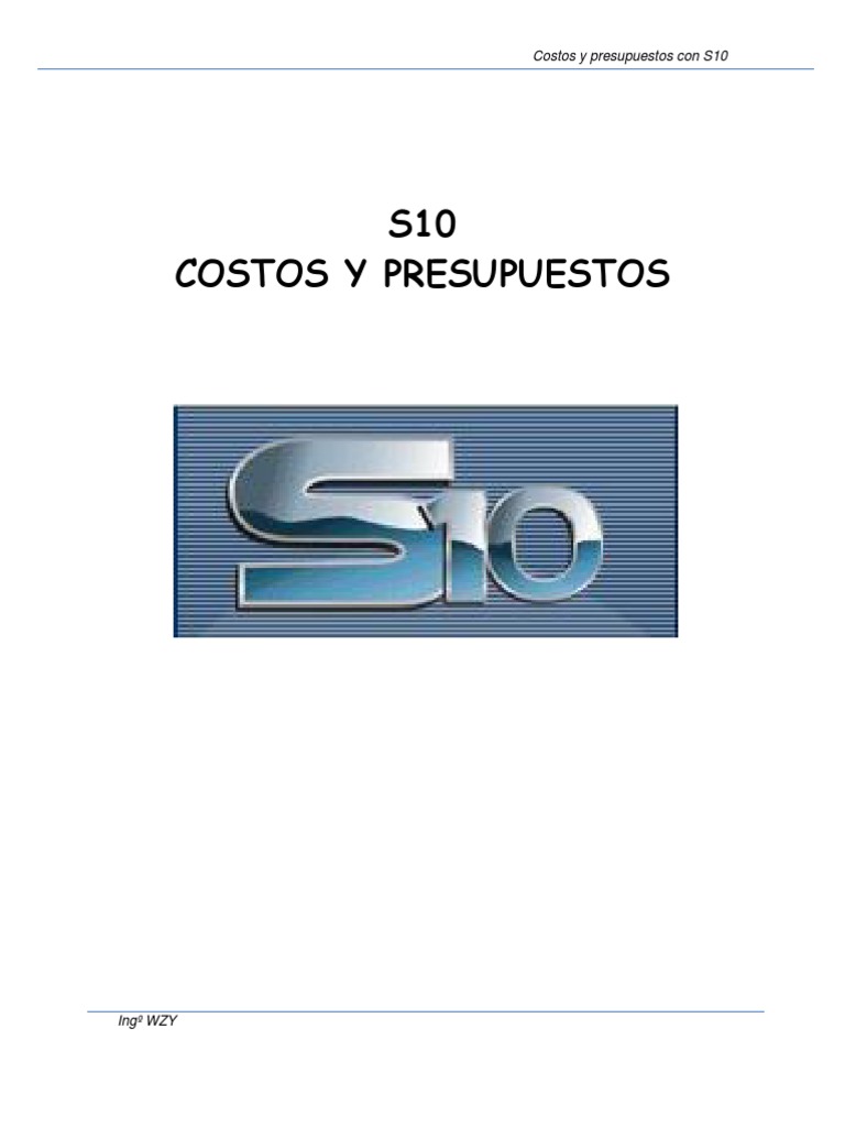 Manual de Costos y Presupuestos S10 | PDF | Point and Click | Presupuesto