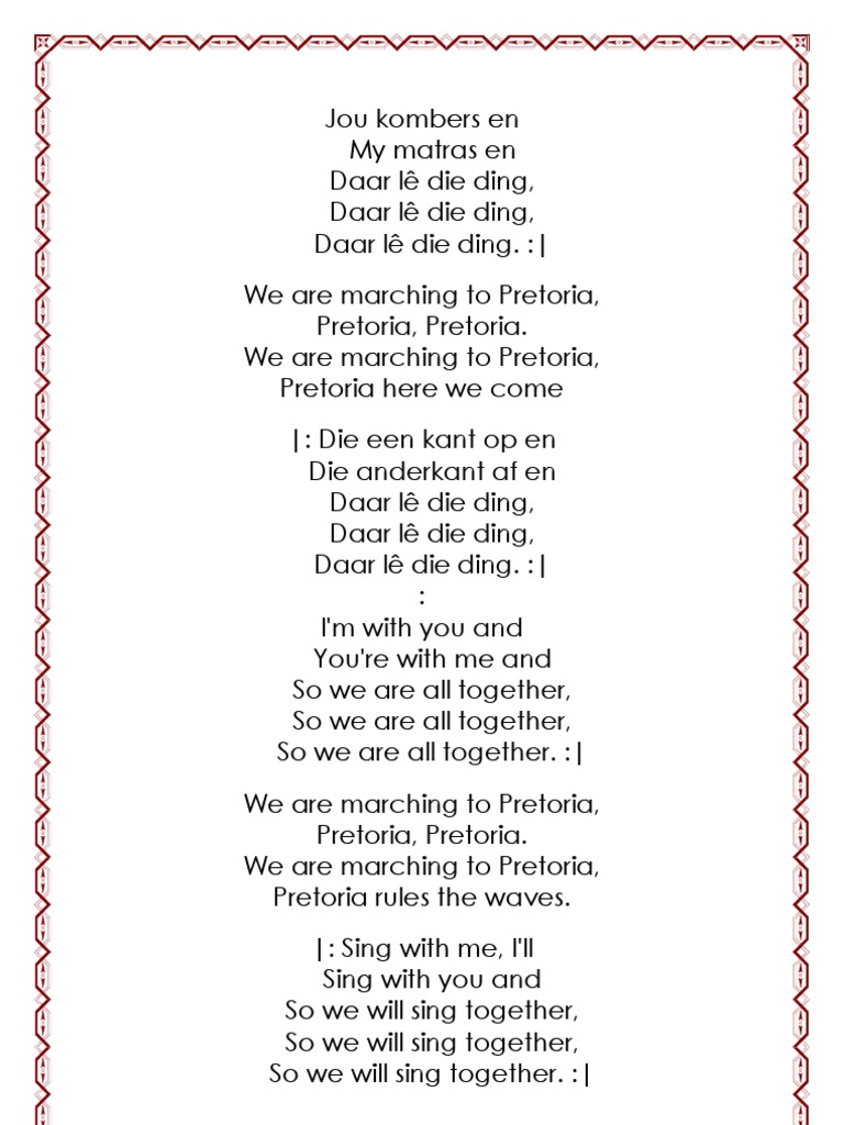 Daar Le Die Ding We Are Marching To Pretoria PDF