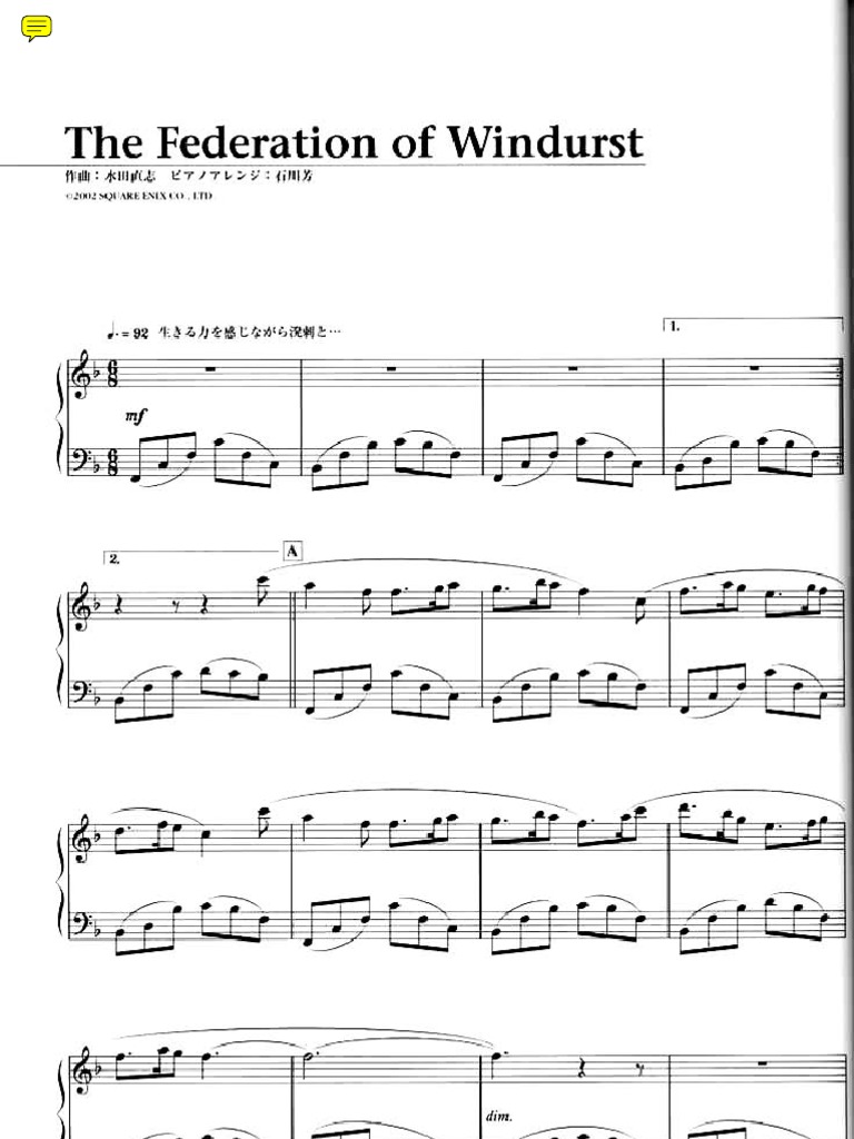 Final Fantasy XI Piano Collection | PDF