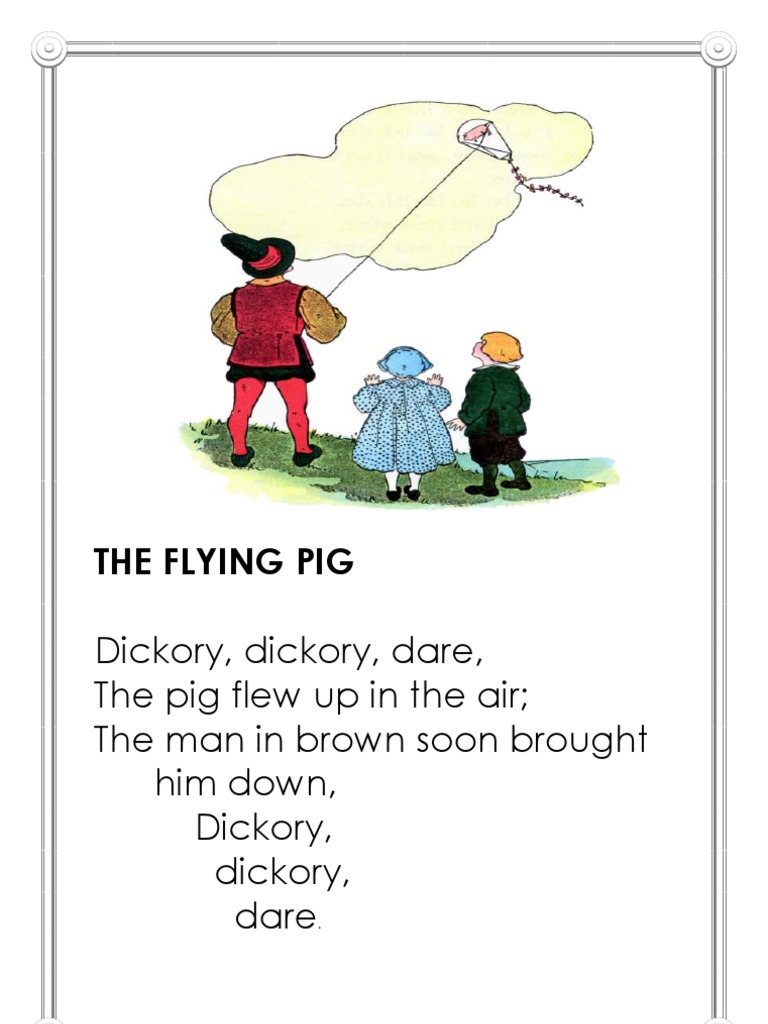 Flying Pig Nursery Rhyme Activity | PDF
