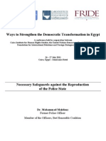 Mohamed Mahfouz - Ways To Strengthen The Democratic Transformation in Egypt