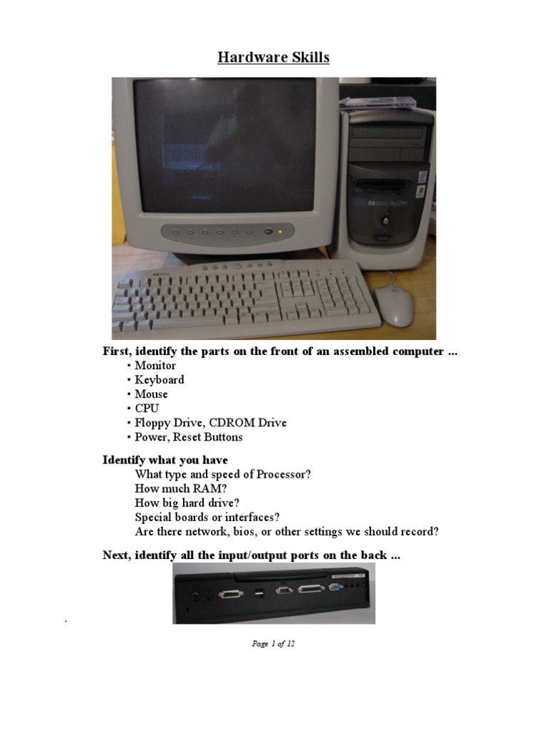 Hardware in Detail Notes PDF Cathode Ray Tube Random Access Memory