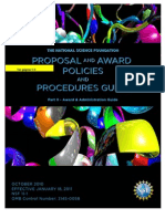 NSF Proposal and Award Policies Guide - 2011