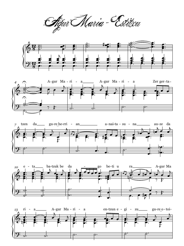 Ag-UR Maria · Estitxu · canción vasca