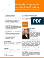 Seminar Praxisratgeber Vergaberecht - Starten von der Pole-Position