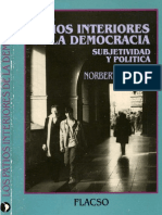 Lechner N Los Patios Interiores de La Democracia .Subjetividad y Politica