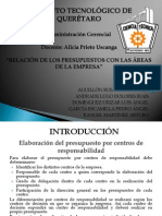 Presupuesto en Relacion Con Las Areas de La Empresa