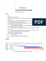 Practical-2 Rto License System-Calendar: Date: 24/1/2013