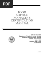 City of Houston Food Manager's Manual