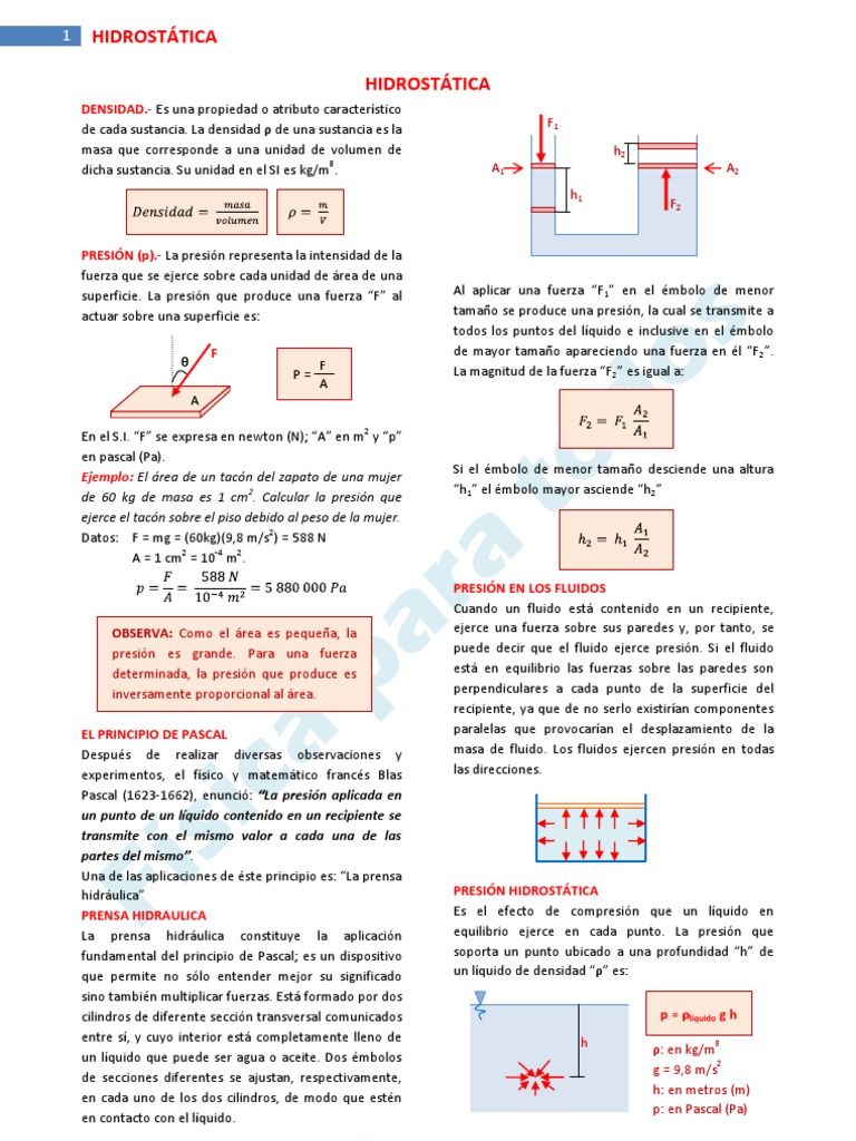 Hidrostática PDF | PDF