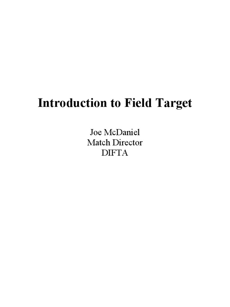 Introduction To Field Target | PDF | Telescopic Sight | Firearms