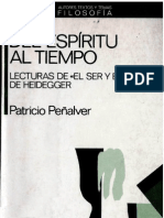 Patricio Penalver-Del Espiritu Al Tiempo Lecturas de El Ser y El Tiempo de Heidegger