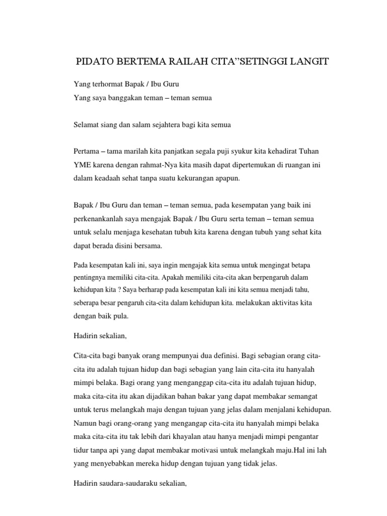 Pidato Bertema Railah Cita