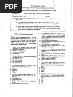 Download IARI PhD Entrance Question Paper 2011 - Soil Science  Chemistry by Abhay Kumar SN128335359 doc pdf