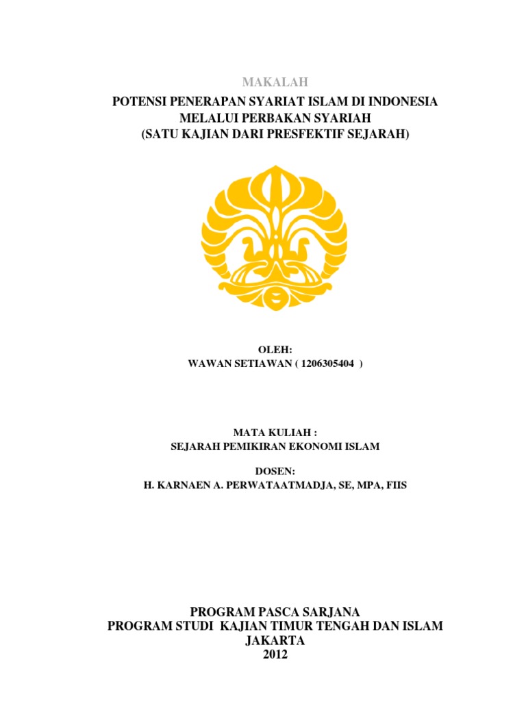 Potensi Penerapan Syariah Di Indonesia