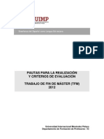 15960pautas y Criterios Trabajo Fin de Master 2012