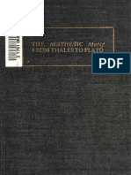 J.a.bates - The Aesthetic Motif From Thales To Plato, 1921