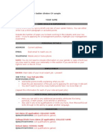 CV Template: Career Ladder Climber CV Sample