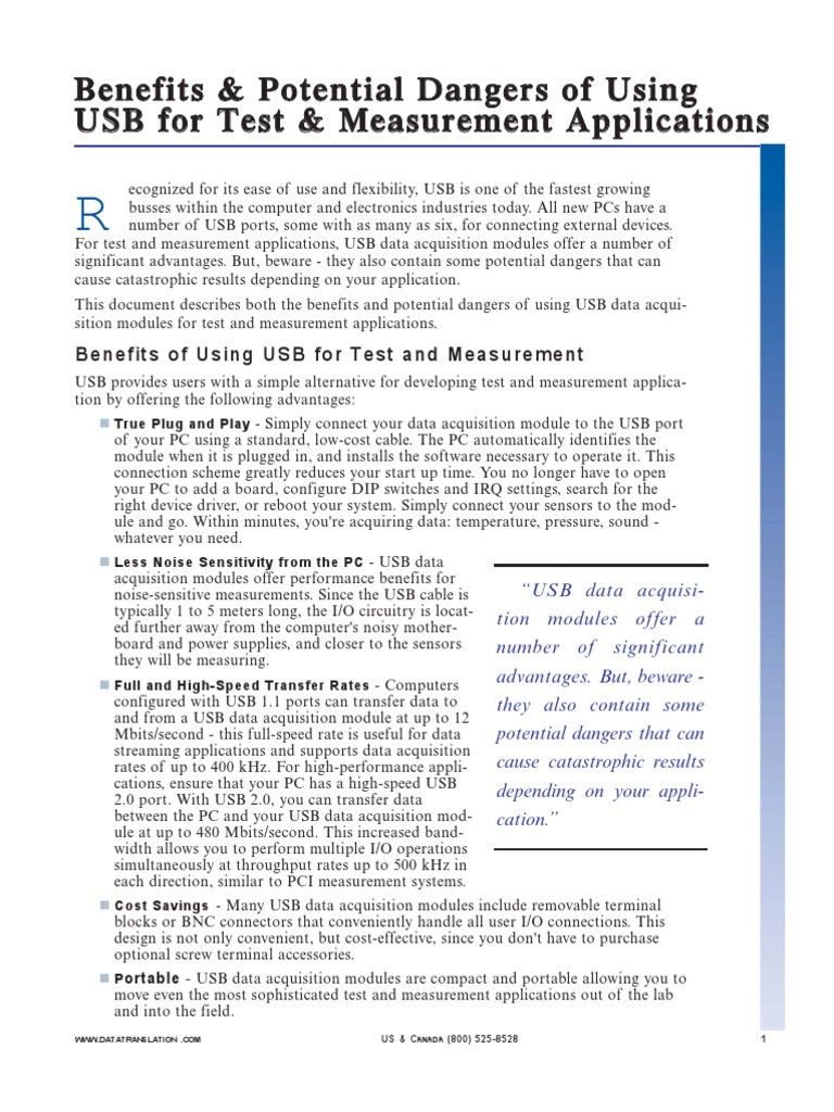 USB Benefits and Dangers | PDF