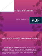 Institutiile de Credit in Economia de Piata