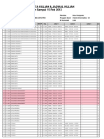 Penawaran Mata Kuliah & Jadwal Kuliah Jadwal Penawaran Sampai 15 Feb 2013