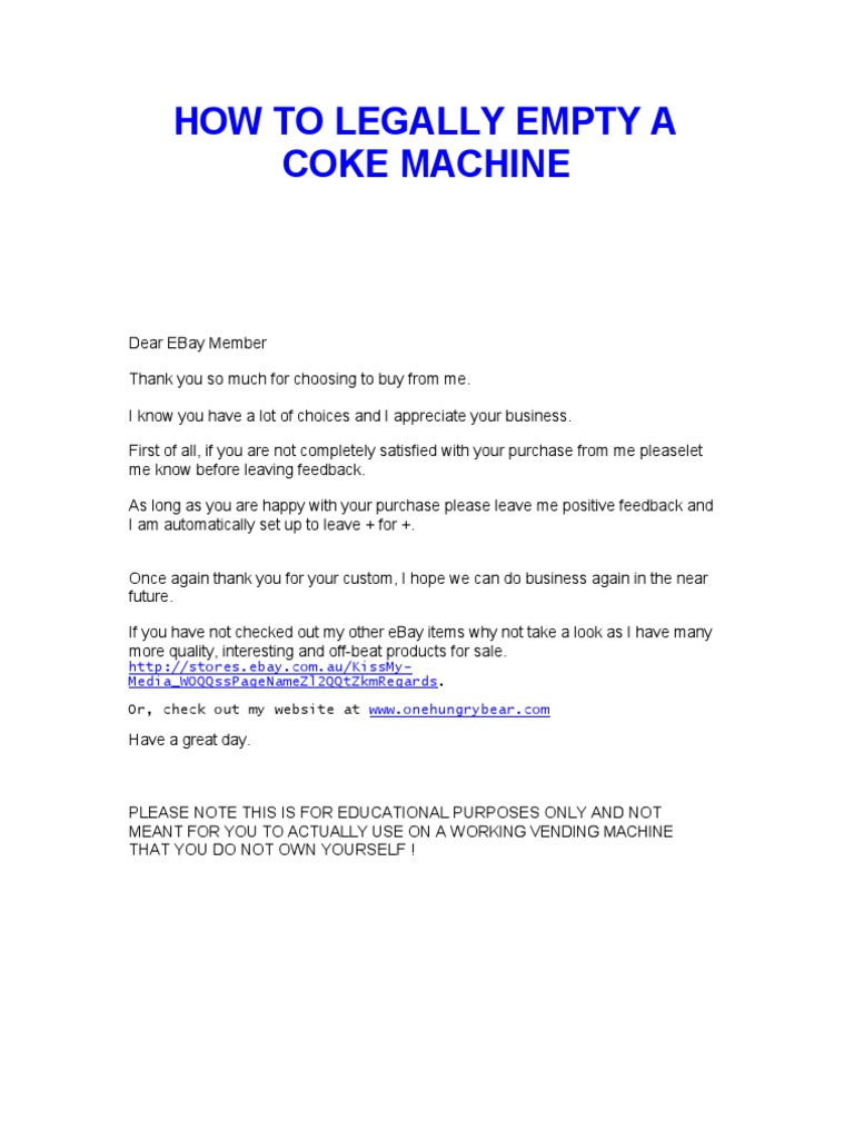 Hacking A Coke Machine | PDF | The Coca Cola Company | Coca Cola