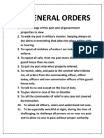11 General Orders