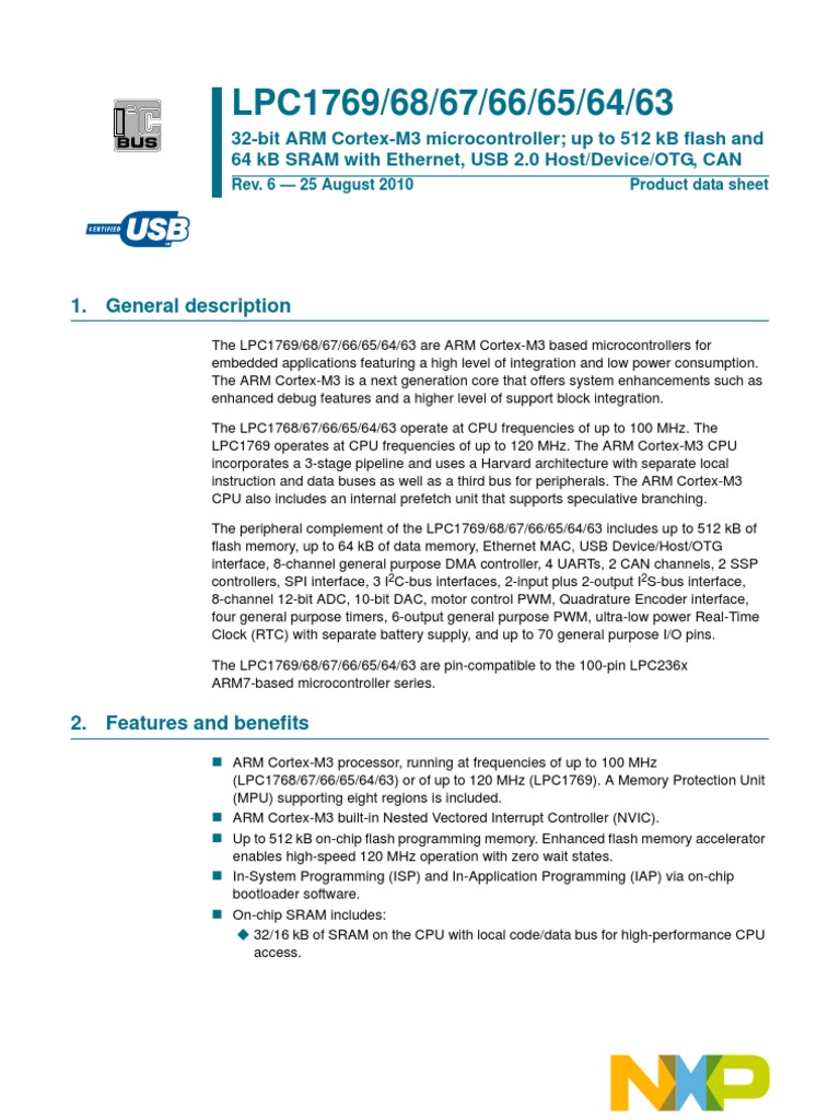 NXP Lpc1768 Mcu | PDF | Digital Electronics | Electronic Design