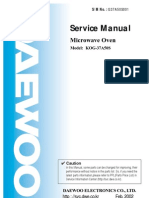 Service Manual: Microwave Oven