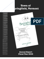 Springfield, VT 2008 Annual Town Report