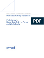Proseries Activity Handbook Proficiency 1: Basic Data Entry in Forms and Worksheets