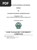 Mba Semester i to IV Cbcegs