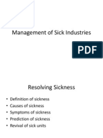 Management of Sick Industries