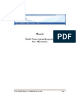 Model Pembelajaran Kooperatif Pada Matematika