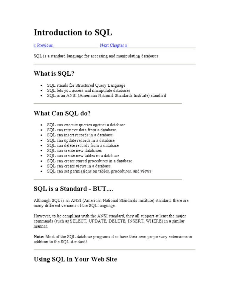 Learn SQL | PDF | Sql | Microsoft Access