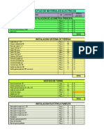 Listado de Materiales Electricos