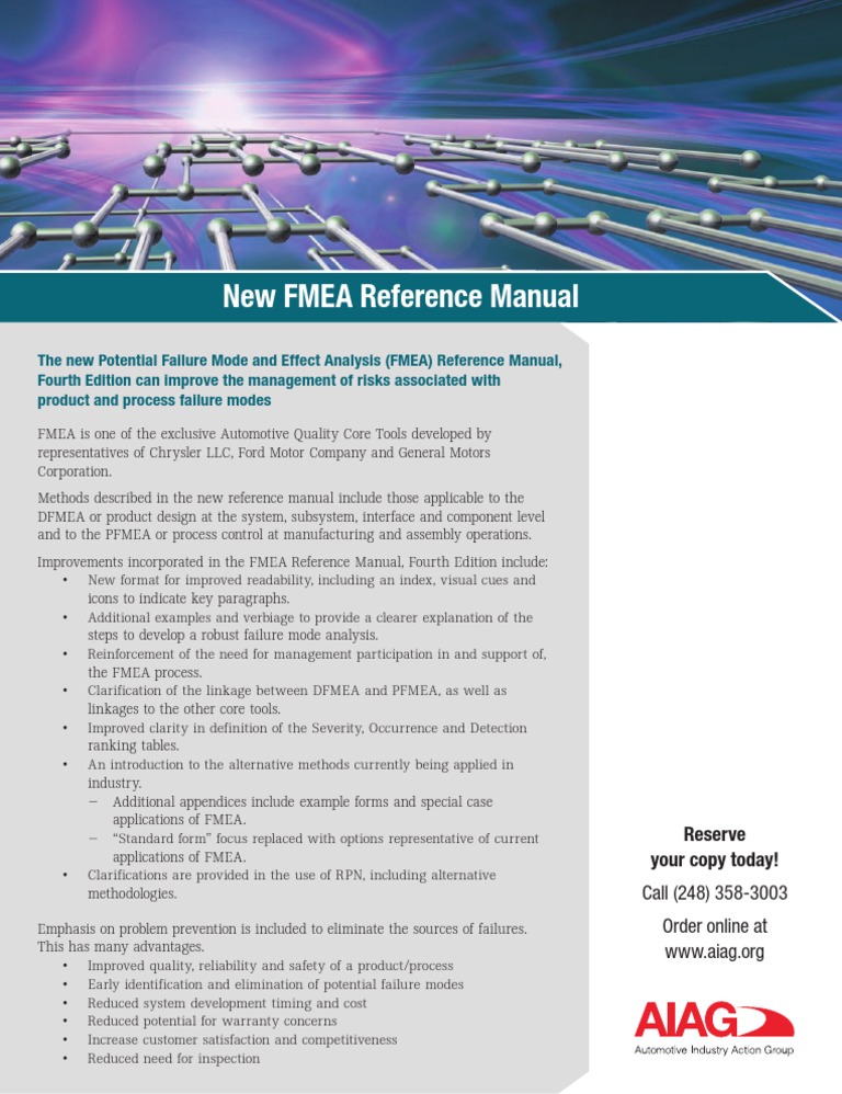 New FMEA Reference Manual Overview | PDF | Computers | Technology ...