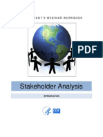 Stakeholder Analysis: Participant'S Webinar Workbook