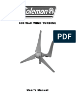 600 Watt Wind Turbine: User's Manual
