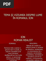 TEMA ŞI VIZIUNEA DESPRE LUME ÎN ROMANUL ION