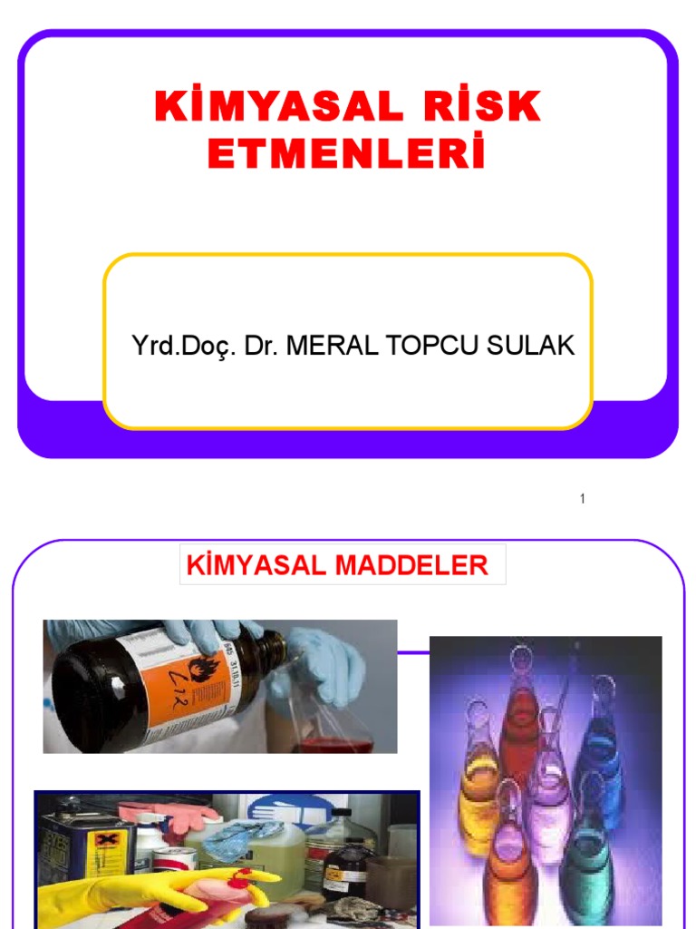 Kimyasal Risk Etmenleri | PDF