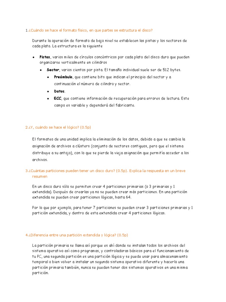 Examen Disco Duro | PDF | Hardware de la computadora | Arquitectura de ...