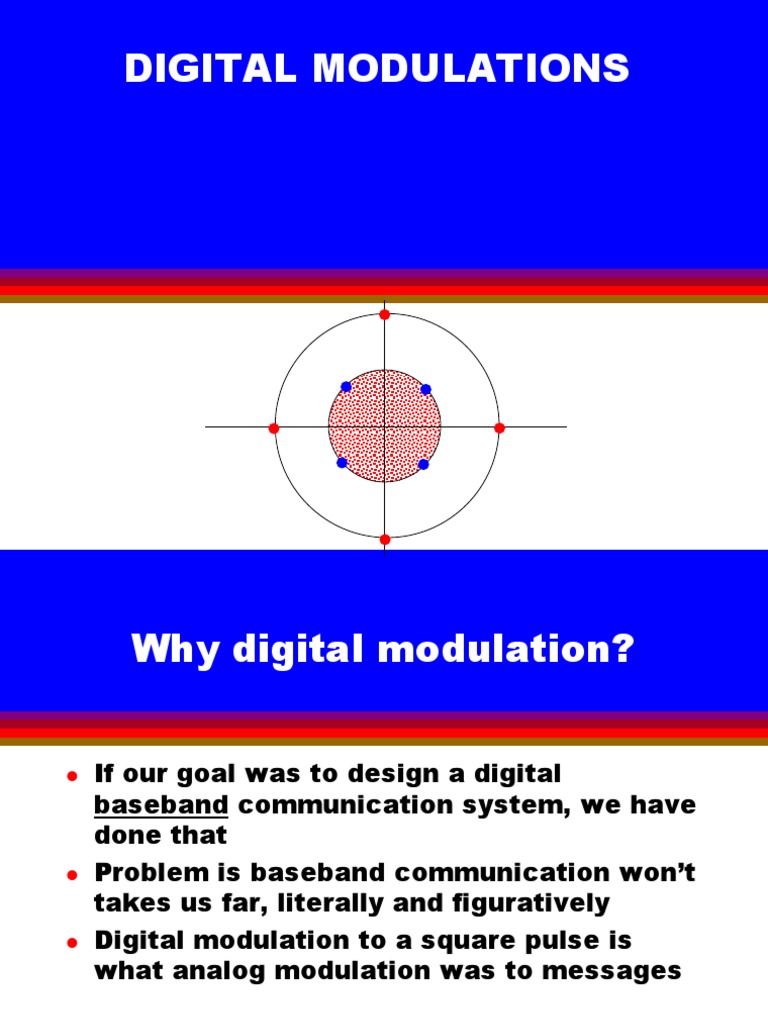 Digital Modulation 1 Modulation Data Transmission