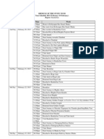 Study Tour Schedule to Bandarban Region