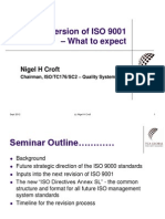 The Next Version of ISO 9001 - What To Expect: Nigel H Croft