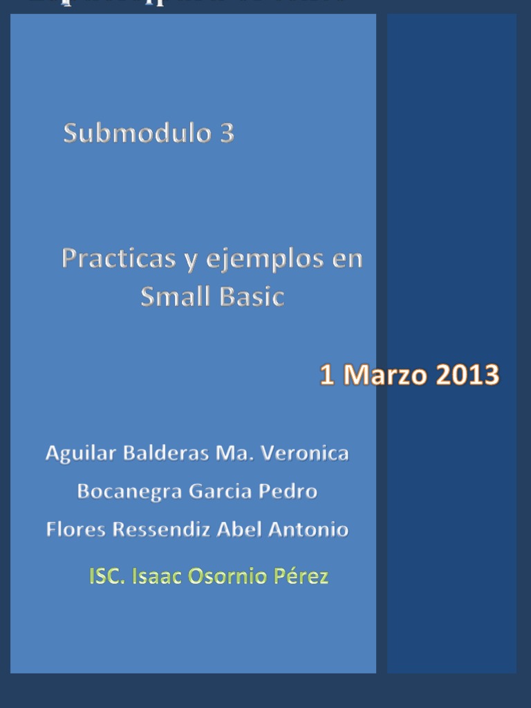 Ejemplos de Small Basic en PDF | PDF | Derecho