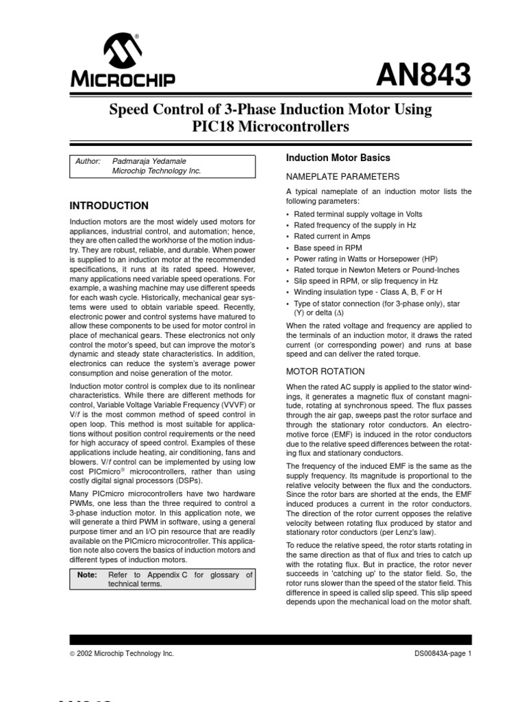 3 Phase Induction Motor Speed Control Using PIC PDF | PDF | Power ...