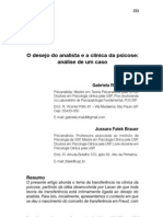 O Desejo Do Analista Na Clinica Da Psicose